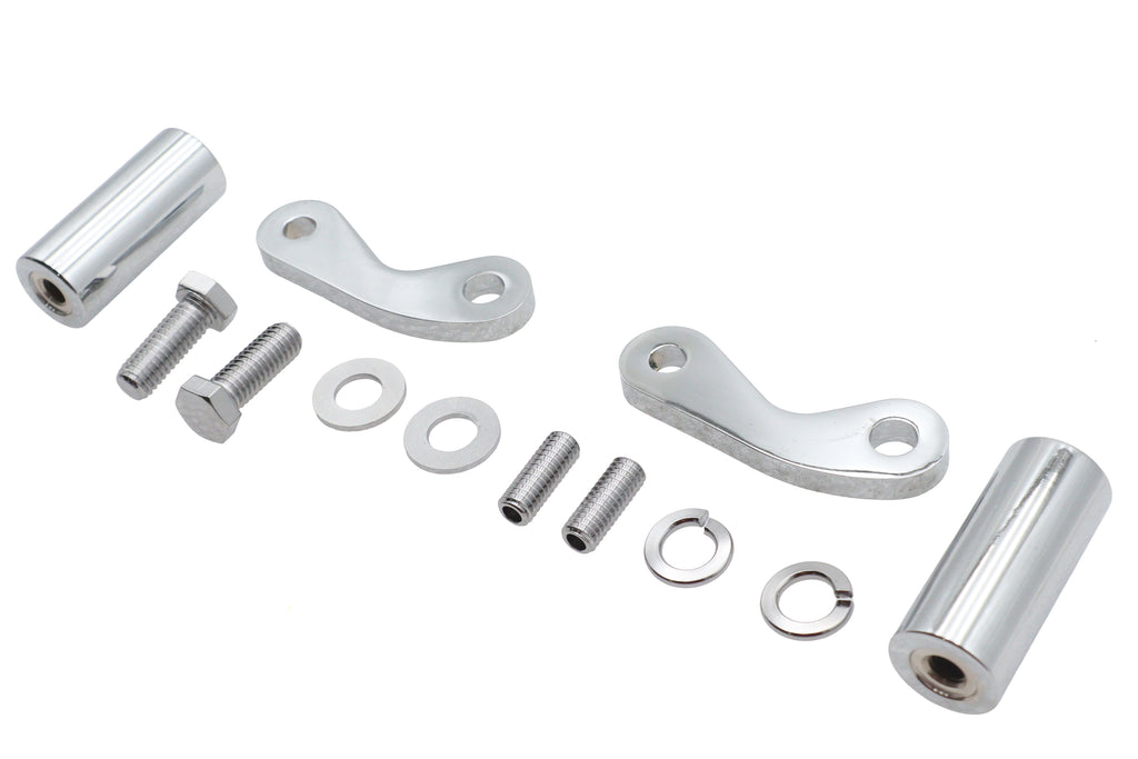 Chrome 8-1/2 inch Front Turn Signal Mount Set