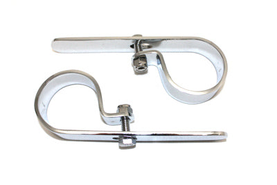 Chrome 1-7/8 inch Exhaust  inchP inch Clamp Set