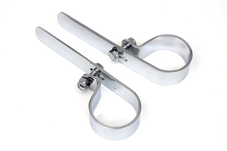 Chrome 1-3/4 inch Exhaust  inchP inch Clamp Set