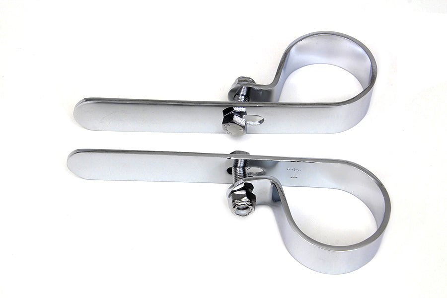 Chrome 1-3/4 inch Exhaust  inchP inch Clamp Set
