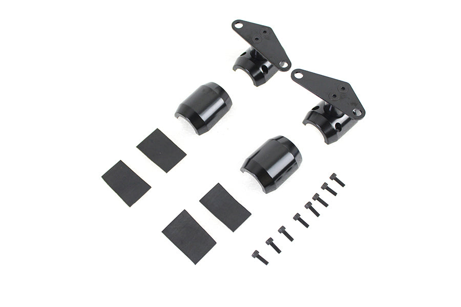 Spring Fork Fender Black Mount Clamp Set
