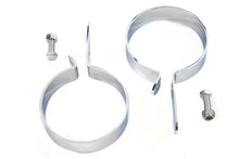Load image into Gallery viewer, Chrome 3-1/2 inch Muffler Body and End Hanger Clamp Set