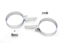 Load image into Gallery viewer, Chrome 3-1/2 inch Muffler Body and End Hanger Clamp Set