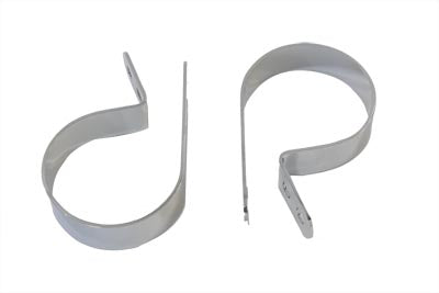 Chrome 2-7/8 inch Muffler Body and End Clamp Set