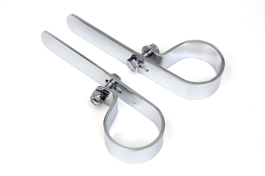 Chrome 2-1/2 inch Muffler  inchP inch Clamp Set