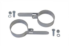 Load image into Gallery viewer, Chrome 2-3/4 inch Muffler Hanger Clamp Set