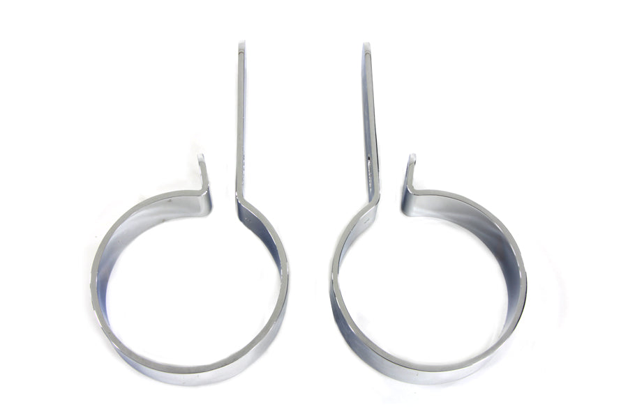 Chrome 3 inch Muffler Hanger Clamp Set