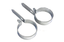 Load image into Gallery viewer, Chrome 3 inch Muffler Hanger Clamp Set
