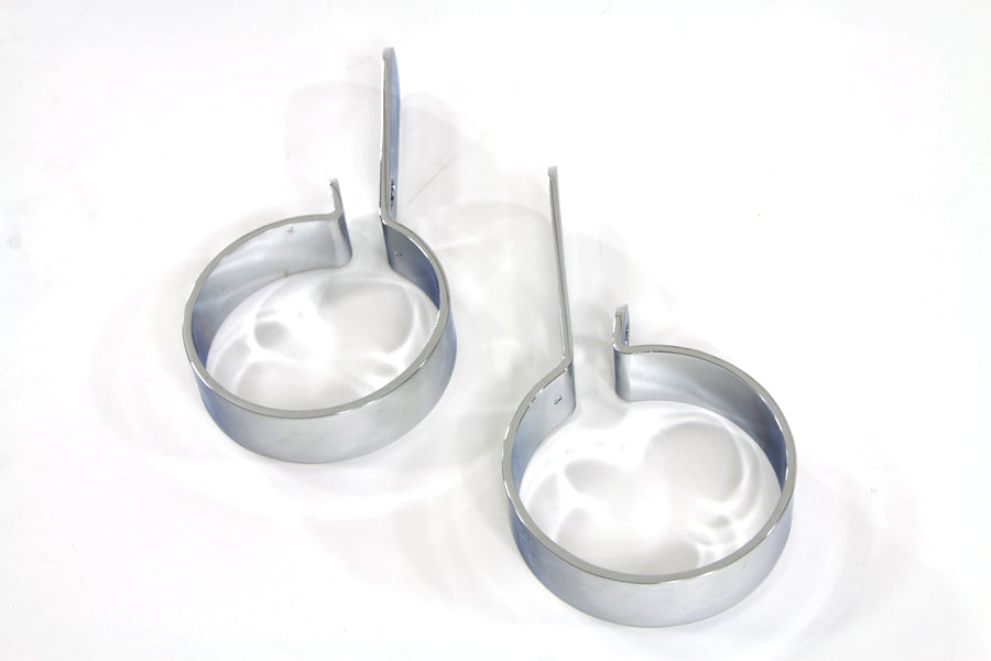 Chrome 3 inch Muffler Hanger Clamp Set