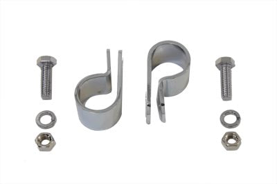 Chrome 1 inch Muffler Clamp Set