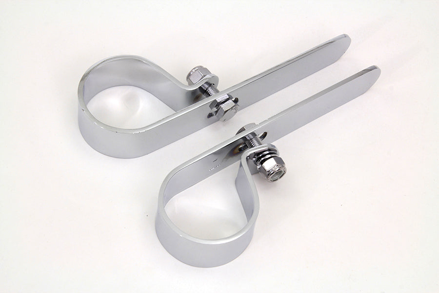 Chrome 1-3/4 inch Exhaust  inchP inch Clamp Set