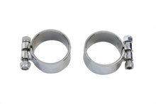 Load image into Gallery viewer, Chrome Allen Type Exhaust Clamp Set Extra Wide