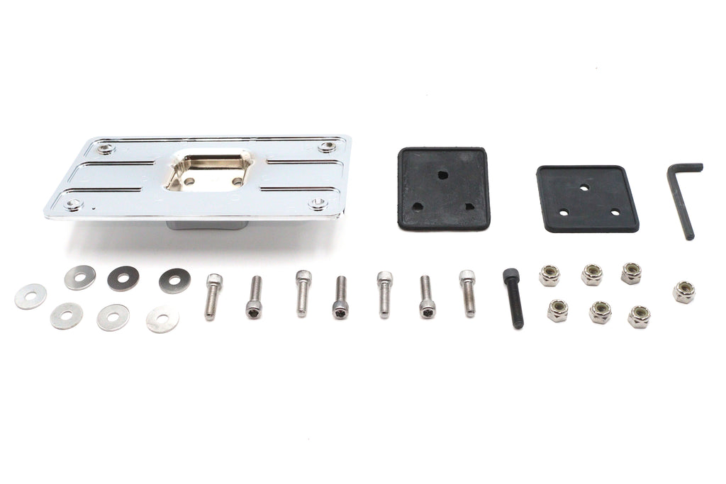 License Plate Frame Bracket Kit Chrome
