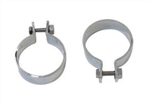 Load image into Gallery viewer, Chrome 2 inch Muffler Body and End Clamp Set