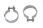 Chrome 2 inch Muffler Body and End Clamp Set