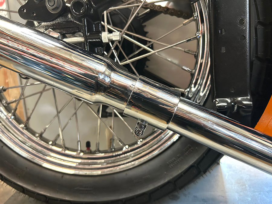 Chrome 1-3/4 inch Seamless Exhaust Clamp Set