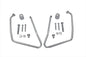 Chrome Saddlebag Support Set