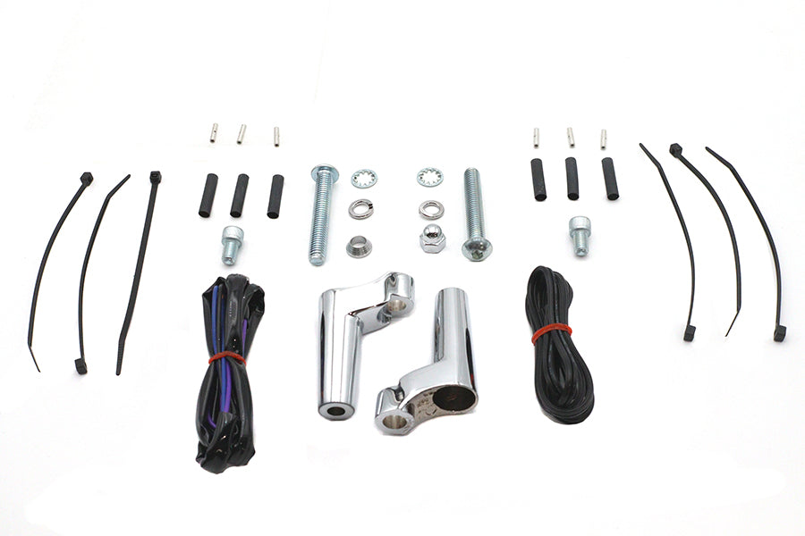 Front Turn Signal Relocation Kit Chrome