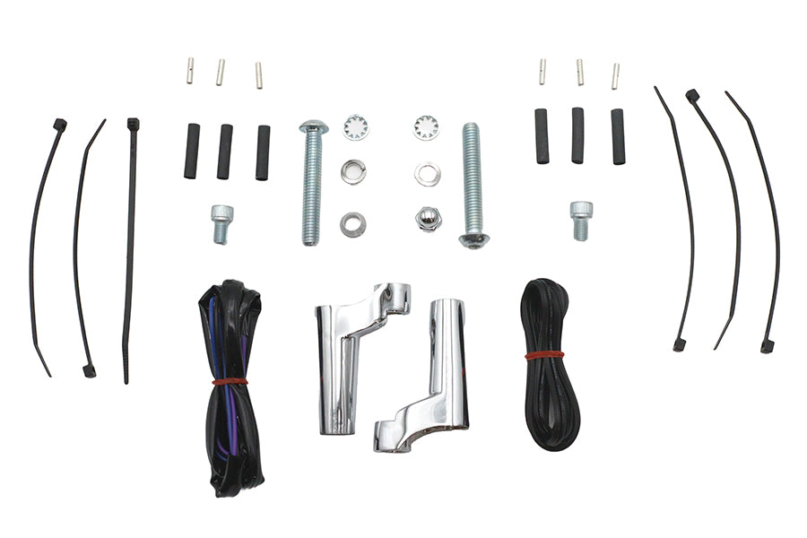 Front Turn Signal Relocation Kit Chrome