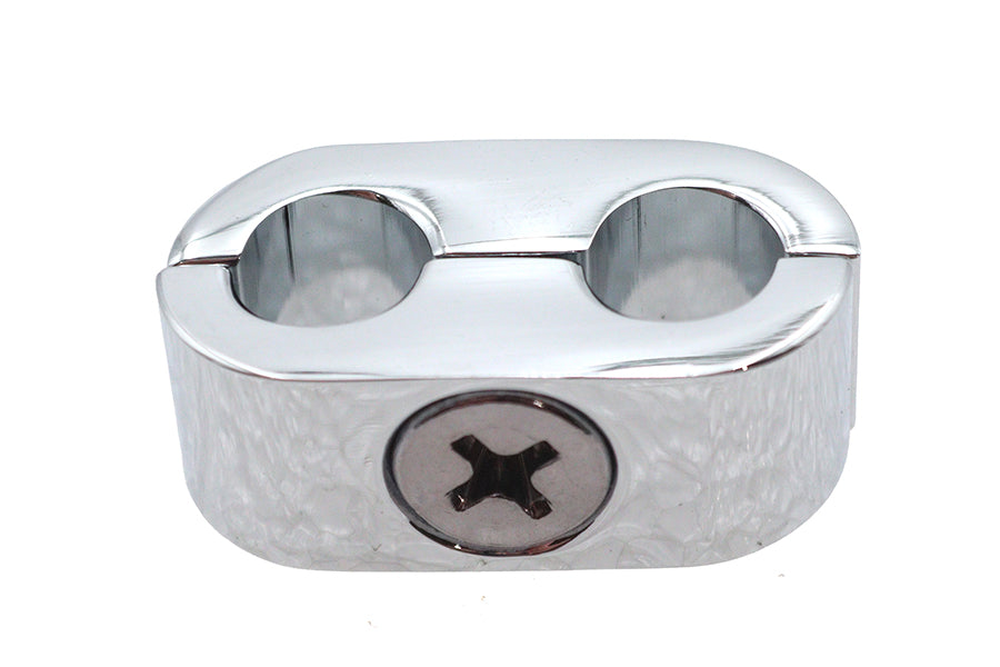 Chrome Dual Throttle Cable Separator Clamp