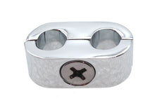 Load image into Gallery viewer, Chrome Dual Throttle Cable Separator Clamp