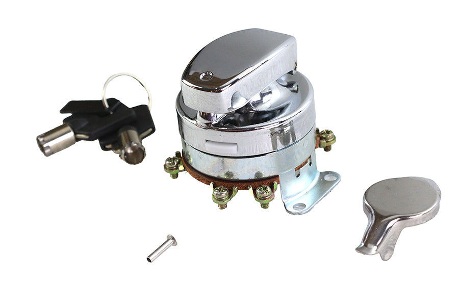 Hinge Ignition Switch 6 Terminal Chrome