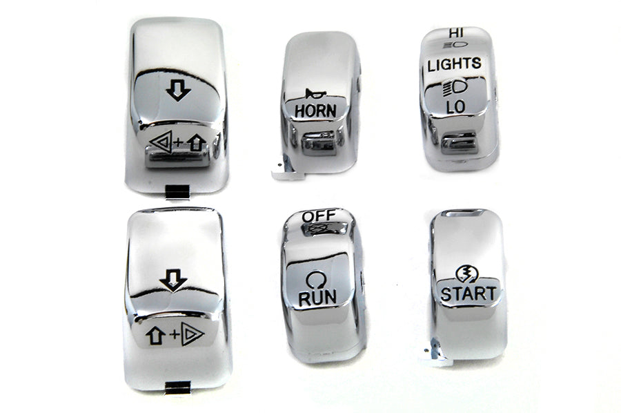 Handlebar Switch Cap Set Chrome