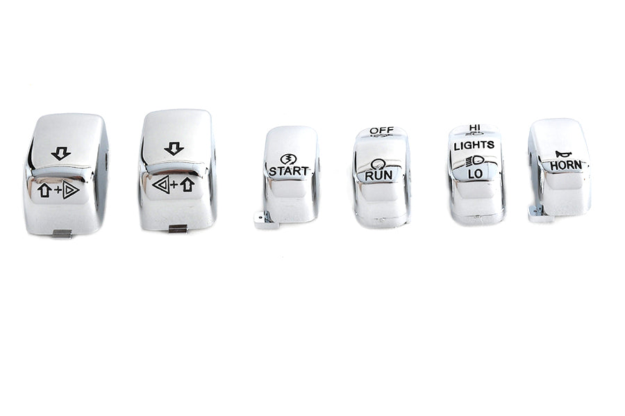 Handlebar Switch Cap Set Chrome