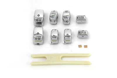 Handlebar Switch Cap Set Chrome