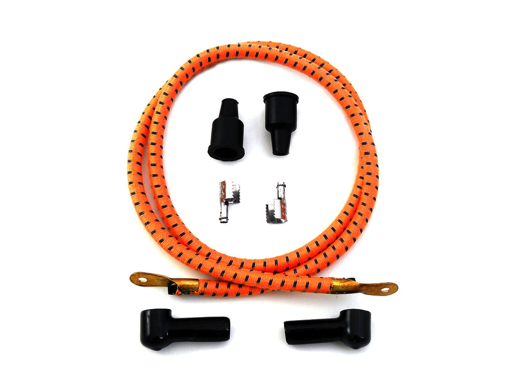 9mm Vintage Cloth Spark Plug Wire Kit