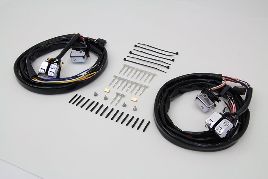 Handlebar Switch Kit Chrome with 60 inch Wires