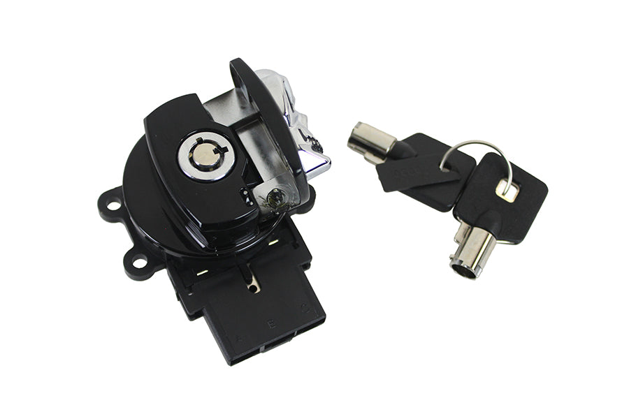 Black Ignition Switch with Chrome Skull