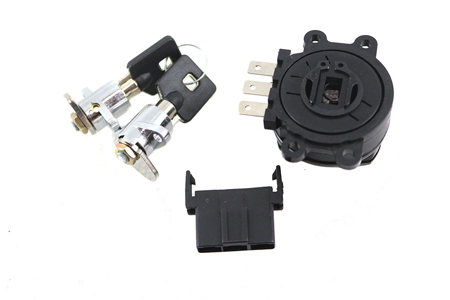 Side Hinge Ignition Switch and Saddlebag Lock Kit Black