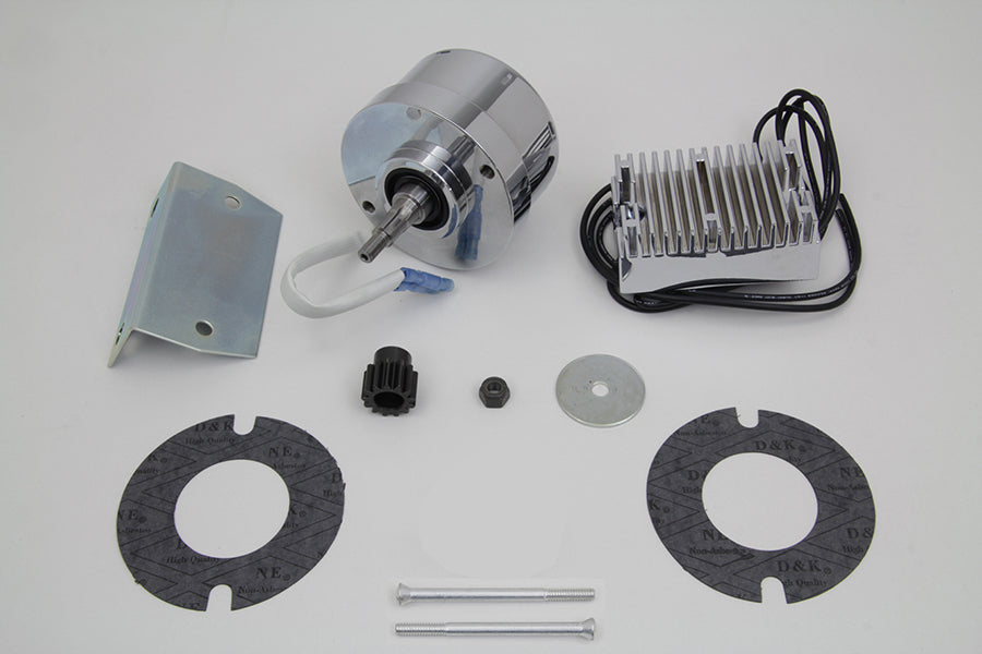 Chrome 12 Volt Alternator Generator Conversion Kit