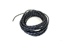 Load image into Gallery viewer, Black 25' Cloth Covered Wire with White Tracer