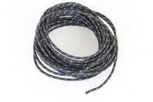 Load image into Gallery viewer, Black 25' Cloth Covered Wire with White Tracer