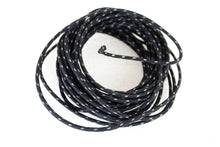 Load image into Gallery viewer, Black 25' Cloth Covered Wire with White Tracer