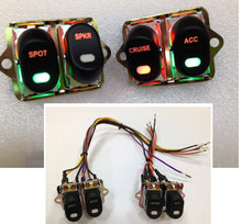 Load image into Gallery viewer, Rocker Style LED Fairing Switch Kit Black