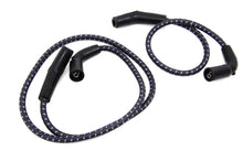 Load image into Gallery viewer, Sumax Black with Blue Tracer 7mm Spark Plug Wire Set
