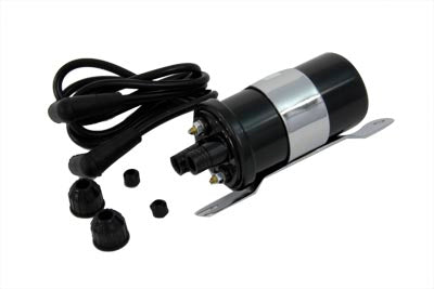 Black Round 6 Volt Ignition Coil