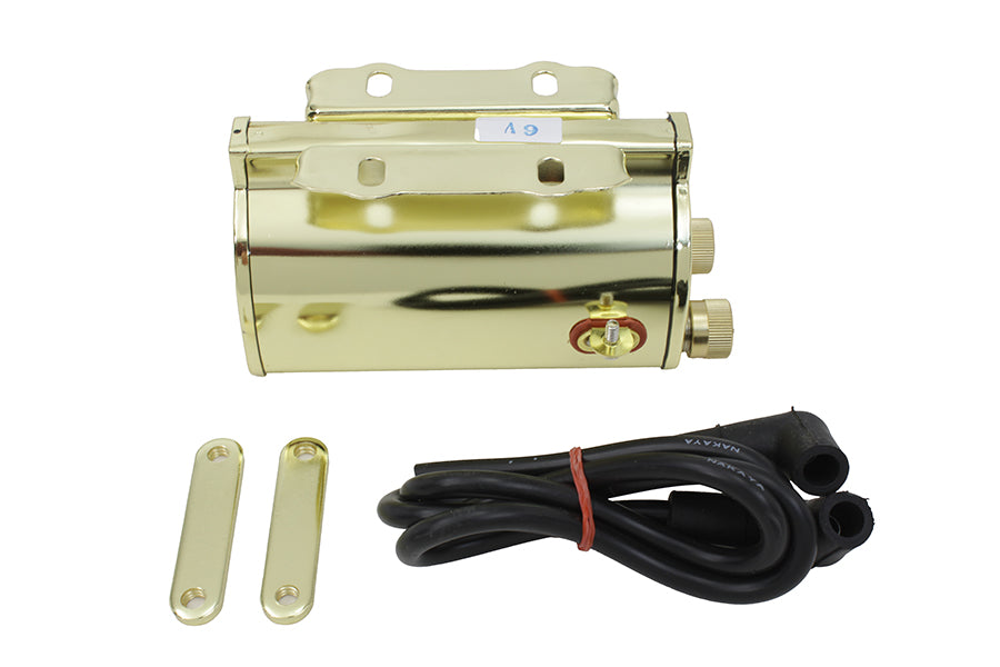 Brass Plated 6 Volt Ignition Coil 1.5 Ohms