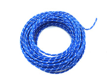 Load image into Gallery viewer, Blue with White Dot 25' Braided Wire