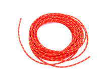 Load image into Gallery viewer, Red with Yellow Dot 25' Braided Wire