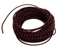 Load image into Gallery viewer, Black with Red Dot 25' Braided Wire