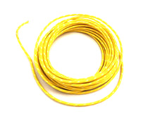 Load image into Gallery viewer, Yellow with White Dot 25' Braided Wire