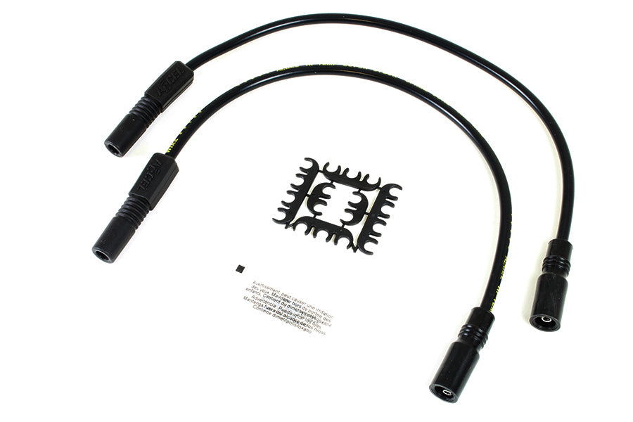 Accel 8mm S/S Spiral Core Ignition Wire Set Black