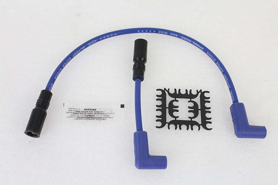 Accel 8mm S/S Spiral Core Ignition Wire Set Blue