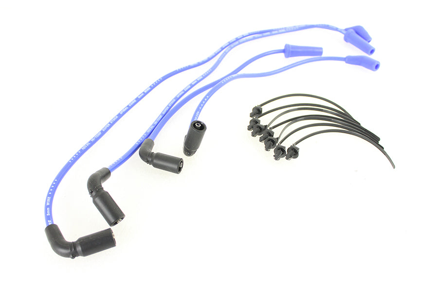 Accel 8mm S/S Spiral Core Ignition Wire Set Blue