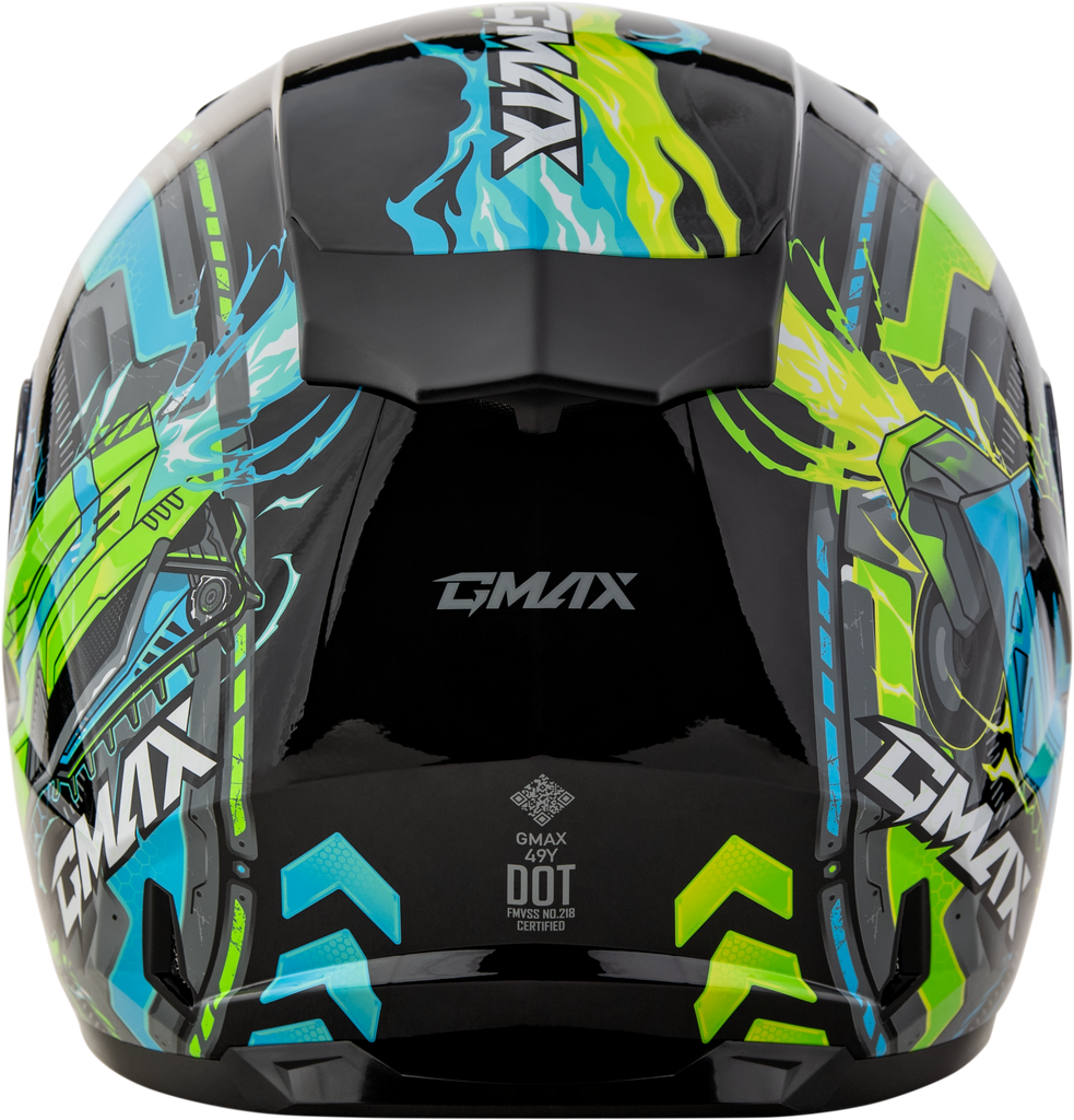 Gm 49y Charge Snow Helmet Black/Blue/Green Yl