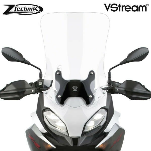 ZTechnik Vstream Tall Tour clear windshield for BMW motorcycles, providing wind protection and improved riding comfort.